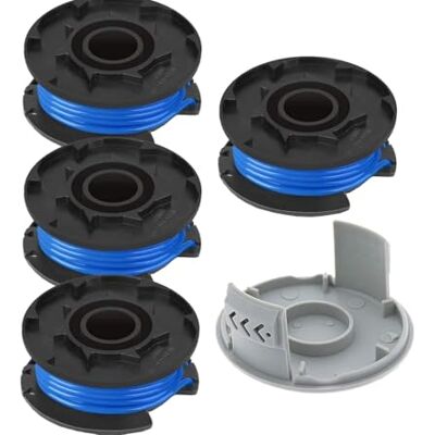 ERHUO Ersatz-Trimmerspulen für Ryobi One+, kompatibel mit Ryobi 18 V 24 V 40 V Akku-Trimmern, inklusive 4 Spulen + 1 Abdeckung ERHUO Ersatz-Trimmerspulen für Ryobi One+, kompatibel mit Ryobi 18 V 24 V 40 V Akku-Trimmern, inklusive 4 Spulen + 1 Abdeckung
