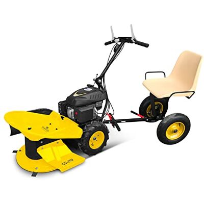 BAMATO Hochgrasschneider GS-170 Kreiselmäher Benzin Inkl. fahrbarem Sitz & RATO Motor 4 Klingen 580 mm Schnittbreite BAMATO Hochgrasschneider GS-170 Kreiselmäher Benzin Inkl. fahrbarem Sitz & RATO Motor 4 Klingen 580 mm Schnittbreite