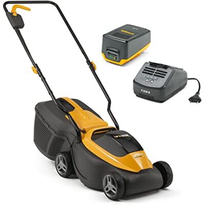Stiga Akku-Rasenmäher-Set Collector 132e, Schnittbreite 30 cm, 20 V (4 Ah) ePower-Akku, 350 W, für Gärten bis 150 m², Inkl. Akku und Ladegerät, Gelb/Schwarz Stiga Akku-Rasenmäher-Set Collector 132e, Schnittbreite 30 cm, 20 V (4 Ah) ePower-Akku, 350 W, für Gärten bis 150 m², Inkl. Akku und Ladegerät, Gelb/Schwarz