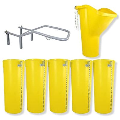HBH SIRL Profi Bauschuttrutsche Schuttrutsche Schuttrutschen Schuttrohr Set (6m 1x Rahmen, 1x Trichter, 5X Fallrohr) HBH SIRL Profi Bauschuttrutsche Schuttrutsche Schuttrutschen Schuttrohr Set (6m 1x Rahmen, 1x Trichter, 5X Fallrohr)