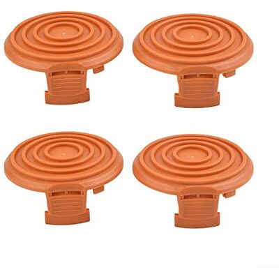 QOXEZY 2/4 Stück Rasentrimmer-Spulenabdeckung für WORX GT/WG 112E/118E/119E/184E/168E Rasentrimmer-Gewindeabdeckung WA0037, Ersatz-Trimmerschnur-Abdeckkappe QOXEZY 2/4 Stück Rasentrimmer-Spulenabdeckung für WORX GT/WG 112E/118E/119E/184E/168E Rasentrimmer-Gewindeabdeckung WA0037, Ersatz-Trimmerschnur-Abdeckkappe