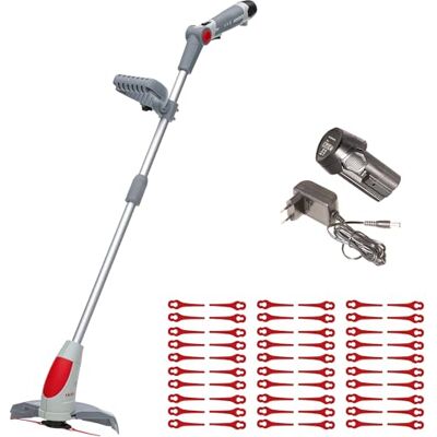 IKRA Rasentrimmer IART 1224 inkl. Akku, Ladegerät & 60 Nylonmesser Leichte 1,5kg, 24cm Schnittbreite, 4-fach verstellbarer Griff, Grastrimmer kabellos, kompatibel mit 12V Akku-Familie von IKRA Rasentrimmer IART 1224 inkl. Akku, Ladegerät & 60 Nylonmesser Leichte 1,5kg, 24cm Schnittbreite, 4-fach verstellbarer Griff, Grastrimmer kabellos, kompatibel mit 12V Akku-Familie von