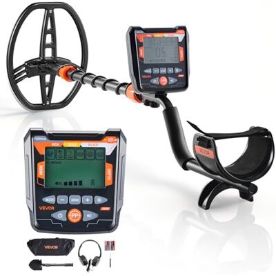 VEVOR Metalldetektor für Erwachsene 25,4 cm, Profi Metallsuchgerät mit 5 Modi, Hochpräziser Golddetektor, IP68 wasserdichte Suchspule mit Display, Kopfhörer, Verstellbare Länge, zur Goldsuche VEVOR Metalldetektor für Erwachsene 25,4 cm, Profi Metallsuchgerät mit 5 Modi, Hochpräziser Golddetektor, IP68 wasserdichte Suchspule mit Display, Kopfhörer, Verstellbare Länge, zur Goldsuche