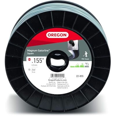 Oregon 22-855 Robuste professionelle Magnum Gatorline Trimmerschnur, quadratisch, 0,39 cm Durchmesser, 1,4 kg Spule, Grau, 75 m Oregon 22-855 Robuste professionelle Magnum Gatorline Trimmerschnur, quadratisch, 0,39 cm Durchmesser, 1,4 kg Spule, Grau, 75 m