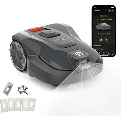 Husqvarna Automower® Aspire R6V Mähroboter ohne Begrenzungskabel AI-Vision, GPS-Navigation inkl. Endurance Messer. Für Rasenflächen bis zu 600 m² entwickelt WiFi-Abdeckung benötigt Husqvarna Automower® Aspire R6V Mähroboter ohne Begrenzungskabel AI-Vision, GPS-Navigation inkl. Endurance Messer. Für Rasenflächen bis zu 600 m² entwickelt WiFi-Abdeckung benötigt