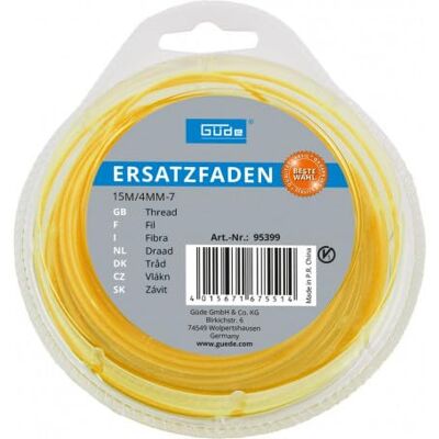 Güde 7-kantiger Sternersatzfaden, 15 m/4 mm, 95399 Güde 7-kantiger Sternersatzfaden, 15 m/4 mm, 95399