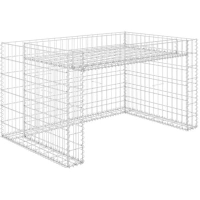 vidaXL Rasenmäher Garage mit Hochbeet Gabione Unterstand Carport Überdachung für Mähroboter Rasenroboter Robotermäher 110x80x60cm Stahldraht vidaXL Rasenmäher Garage mit Hochbeet Gabione Unterstand Carport Überdachung für Mähroboter Rasenroboter Robotermäher 110x80x60cm Stahldraht
