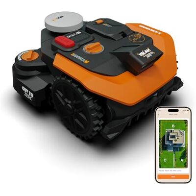 WORX Vision Cloud WR308E, 2WD Mähroboter ohne Begrenzungskabel, 800 m² Einfache Installation, KI-Hinderniserkennung, VSLAM + RTK Cloud, Auto-Mapping, Cut-to-Zero, Keine RTK-Antenne erforderlich WORX Vision Cloud WR308E, 2WD Mähroboter ohne Begrenzungskabel, 800 m² Einfache Installation, KI-Hinderniserkennung, VSLAM + RTK Cloud, Auto-Mapping, Cut-to-Zero, Keine RTK-Antenne erforderlich
