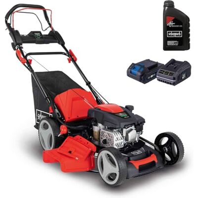 Scheppach MS173-51E Benzin Rasenmäher 51cm Schnittbreite E-Start Reinigungsfunktion 65L Fangkorb 7-stufige Höhenverstellung Mulchfunktion Radantrieb Seitenauswurf inkl. Motoröl Scheppach MS173-51E Benzin Rasenmäher 51cm Schnittbreite E-Start Reinigungsfunktion 65L Fangkorb 7-stufige Höhenverstellung Mulchfunktion Radantrieb Seitenauswurf inkl. Motoröl