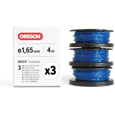 Oregon Vorgefüllte Fadenspule für Bosch Rasentrimmer, 3er-Set Oregon Vorgefüllte Fadenspule für Bosch Rasentrimmer, 3er-Set
