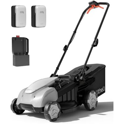 LiTHELi Akku Rasenmäher mit 2×5,0Ah Akku, 43cm, selbstfahrend 50L Grasfangkorb 6-fache Schnitthöhenverstellung Brushless Motor LiTHELi Akku Rasenmäher mit 2×5,0Ah Akku, 43cm, selbstfahrend 50L Grasfangkorb 6-fache Schnitthöhenverstellung Brushless Motor