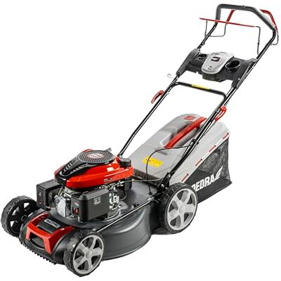 Dedra Benzin-Rasenmäher mit Antrieb Garden , 3,5 kW, Loncin 196cm3, Schnittbreite 51cm, GT-Getriebe, hohe Motorleistung, Panel mit Staufach, zentrale Schnitthöhenverstellung Dedra Benzin-Rasenmäher mit Antrieb Garden , 3,5 kW, Loncin 196cm3, Schnittbreite 51cm, GT-Getriebe, hohe Motorleistung, Panel mit Staufach, zentrale Schnitthöhenverstellung