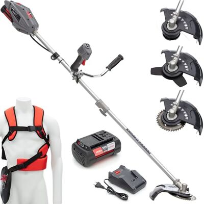 IKRA Freischneider Rasentrimmer IB-BC 33, inkl. 36V 4 Ah Akku & Ladegerät Kompatibel mit Bosch, bürstenloser Motor, inkl. Easy-Load-Fadenspule, Dreizahnmesser, 80-Zahn-Sägeblatt & Schultergurt IKRA Freischneider Rasentrimmer IB-BC 33, inkl. 36V 4 Ah Akku & Ladegerät Kompatibel mit Bosch, bürstenloser Motor, inkl. Easy-Load-Fadenspule, Dreizahnmesser, 80-Zahn-Sägeblatt & Schultergurt