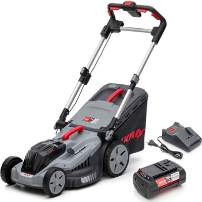 IKRA Rasenmäher IB-LM 43, Schnittbreite 43cm, inkl 36V 4 Ah Akku, Ladegerät Kompatibel mit Bosch, Rasenflächen bis 600m², Schnitthöhe 30-75mm, Fangkorb 52l, Batterieladeanzeige am Griff, inkl. Mulchkit IKRA Rasenmäher IB-LM 43, Schnittbreite 43cm, inkl 36V 4 Ah Akku, Ladegerät Kompatibel mit Bosch, Rasenflächen bis 600m², Schnitthöhe 30-75mm, Fangkorb 52l, Batterieladeanzeige am Griff, inkl. Mulchkit
