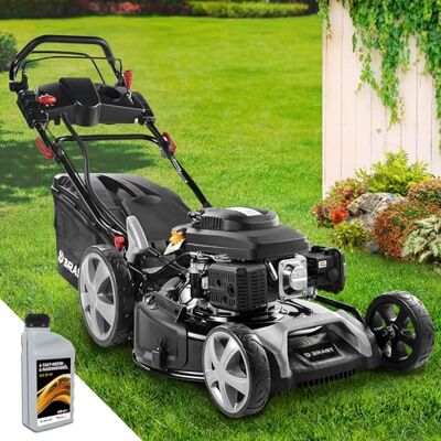 BRAST Benzin Rasenmäher mit Antrieb 5,2kW (7PS) 55cm Schnittbreite viele Modelle TÜV 30-80mm Schnitthöhe 60L Fangkorb 4 Takt OHV Motor Stahlgehäuse BRAST Benzin Rasenmäher mit Antrieb 5,2kW (7PS) 55cm Schnittbreite viele Modelle TÜV 30-80mm Schnitthöhe 60L Fangkorb 4 Takt OHV Motor Stahlgehäuse