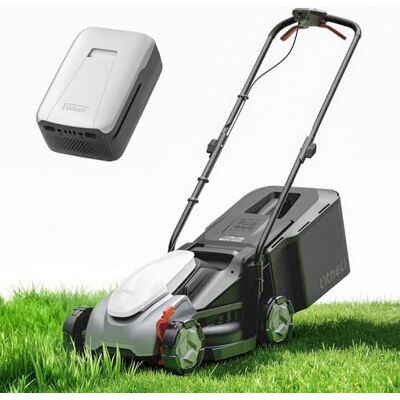LiTHELi Akku Rasenmäher mit 8,0Ah Akku, 33cm, bürstenlos 35L Grasfangsack 5-fache Schnitthöhenverstellung Brushless Motor LiTHELi Akku Rasenmäher mit 8,0Ah Akku, 33cm, bürstenlos 35L Grasfangsack 5-fache Schnitthöhenverstellung Brushless Motor