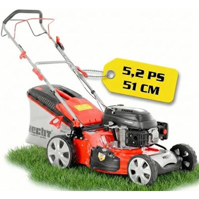 Hecht Benzin Rasenmäher 51 cm mit Antrieb 5,2 PS 5-in-1 Mulchfunktion, Seitenauswurf, 70L Fangkorb, Benziner für Gärten bis 1500 m² Hecht Benzin Rasenmäher 51 cm mit Antrieb 5,2 PS 5-in-1 Mulchfunktion, Seitenauswurf, 70L Fangkorb, Benziner für Gärten bis 1500 m²