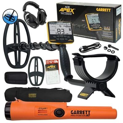 Garrett Metal Detectors Garrett ACE APEX-Detektor mit 6 x 11 DD Viper-Suchspule, Z-Lynk-Kopfhörer, Pro-Pointer bei Z-Lynk und Tasche Garrett Metal Detectors Garrett ACE APEX-Detektor mit 6 x 11 DD Viper-Suchspule, Z-Lynk-Kopfhörer, Pro-Pointer bei Z-Lynk und Tasche
