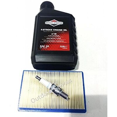 Briggs & Stratton Service-Kit für Honda HRB475 & HRB535 Benzin-Rasenmäher, Briggs öl, Zündkerze & Filter Briggs & Stratton Service-Kit für Honda HRB475 & HRB535 Benzin-Rasenmäher, Briggs öl, Zündkerze & Filter