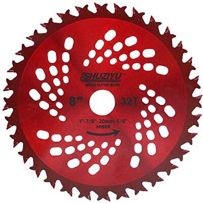 LSHUZIYU 205mm-32T, 25.4mm Dorn mit Adapter 22.23-20-16mm, Freischneiderklinge, Freischneider Sägeblatt, Unkrautklinge, Dickichtmesser, Freischneider Messer LSHUZIYU 205mm-32T, 25.4mm Dorn mit Adapter 22.23-20-16mm, Freischneiderklinge, Freischneider Sägeblatt, Unkrautklinge, Dickichtmesser, Freischneider Messer