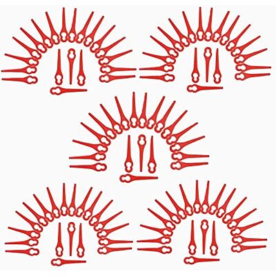 Grizzly Tools Ersatzmesser passend für Akku Rasentrimmer CT2000 Akku Sense Freischneider Rasen Kantenschneider Trimmermesser Nylonmesser (100 Stück) Grizzly Tools Ersatzmesser passend für Akku Rasentrimmer CT2000 Akku Sense Freischneider Rasen Kantenschneider Trimmermesser Nylonmesser (100 Stück)