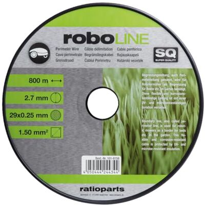 Ratioparts roboLINE Begrenzungskabel 800 m 2,7 mm verstärkt für Mähroboter Profiqualität Ratioparts roboLINE Begrenzungskabel 800 m 2,7 mm verstärkt für Mähroboter Profiqualität