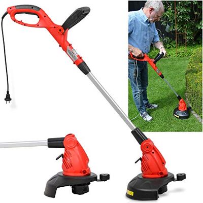 Hecht Elektro Rasentrimmer 550 W – 30 cm Schnittkreis mit Laufrad Mit Teleskopstab, Zusatzhandgriff, 2-fach verstellbarem Motorkopf und Laufrad – für Rasenkanten & Unkraut Hecht Elektro Rasentrimmer 550 W – 30 cm Schnittkreis mit Laufrad Mit Teleskopstab, Zusatzhandgriff, 2-fach verstellbarem Motorkopf und Laufrad – für Rasenkanten & Unkraut
