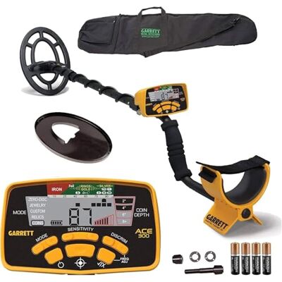 Garrett Metal Detectors Garrett ACE 300 Metalldetektor mit wasserdichter Suchspule und Tragetasche Garrett Metal Detectors Garrett ACE 300 Metalldetektor mit wasserdichter Suchspule und Tragetasche