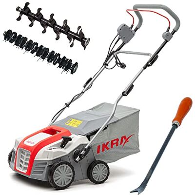 IKRA Elektro Vertikutierer Rasenlüfter IEVL 1840, inkl. Unkrautstecher 1800W, Fangkorb 55l, Arbeitsbreite 40cm, +6 bis –12 mm, Walzenwechsel werkzeuglos, 2in1 Gerät auch ohne Fangbehältnis nutzbar IKRA Elektro Vertikutierer Rasenlüfter IEVL 1840, inkl. Unkrautstecher 1800W, Fangkorb 55l, Arbeitsbreite 40cm, +6 bis –12 mm, Walzenwechsel werkzeuglos, 2in1 Gerät auch ohne Fangbehältnis nutzbar