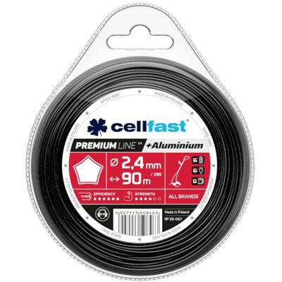 Cellfast Mähfaden Für Rasentrimmer und Freischneider Trimmerfaden Rasentrimmer-Faden Trimmfaden Rasentrimmer Schnur Gehärtet Mit Aluminium Premium Sternförmiger Querschnitt 2,7 mm 90 m Cellfast Mähfaden Für Rasentrimmer und Freischneider Trimmerfaden Rasentrimmer-Faden Trimmfaden Rasentrimmer Schnur Gehärtet Mit Aluminium Premium Sternförmiger Querschnitt 2,7 mm 90 m