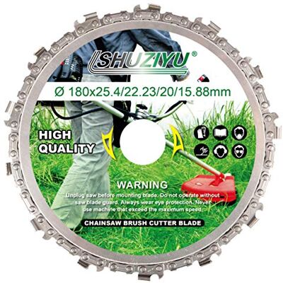 LSHUZIYU 180mm, 25.4mm Dorn mit Adapter 22.23-20-16mm, Kreisförmig Kettensäge, Freischneiderklinge, Freischneider Sägeblatt, Unkrautklinge, Dickichtmesser, Freischneider Messer LSHUZIYU 180mm, 25.4mm Dorn mit Adapter 22.23-20-16mm, Kreisförmig Kettensäge, Freischneiderklinge, Freischneider Sägeblatt, Unkrautklinge, Dickichtmesser, Freischneider Messer
