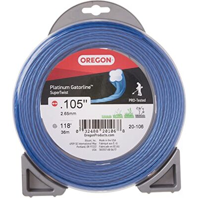 Oregon 20-106 Platinum Gatorline Supertwist Trimmerfaden, 0,35 cm, 0,9 kg, Schwarz Oregon 20-106 Platinum Gatorline Supertwist Trimmerfaden, 0,35 cm, 0,9 kg, Schwarz