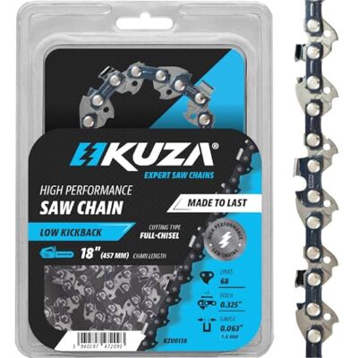 KUZA Premium 45 cm Kettensägekette 18 zoll 0.325" .063" 68TG passend für STI HL, Husq varna, Tri link (PRE 2023 .063" Gauge) 025, MS250, MS251, 3005 008 4717-36390050068, V68 KUZA Premium 45 cm Kettensägekette 18 zoll 0.325" .063" 68TG passend für STI HL, Husq varna, Tri link (PRE 2023 .063" Gauge) 025, MS250, MS251, 3005 008 4717-36390050068, V68