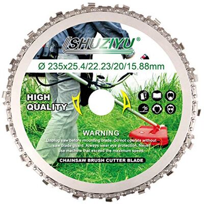 LSHUZIYU 235mm, 25.4mm Dorn mit Adapter 22.23-20-16mm, Kreisförmig Kettensäge, Freischneiderklinge, Freischneider Sägeblatt, Unkrautklinge, Dickichtmesser, Freischneider Messer LSHUZIYU 235mm, 25.4mm Dorn mit Adapter 22.23-20-16mm, Kreisförmig Kettensäge, Freischneiderklinge, Freischneider Sägeblatt, Unkrautklinge, Dickichtmesser, Freischneider Messer