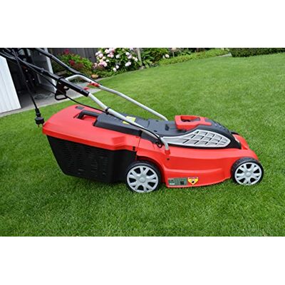 Hecht Premium Elektro Rasenmäher 1600 W 38 cm 45 L Fangkorb Turbo-Motor, zentrale 5-fach Schnitthöheneinstellung, Elektro-Mäher für einen gepflegten Rasen Hecht Premium Elektro Rasenmäher 1600 W 38 cm 45 L Fangkorb Turbo-Motor, zentrale 5-fach Schnitthöheneinstellung, Elektro-Mäher für einen gepflegten Rasen
