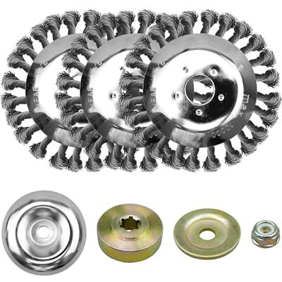 Kculapuny Unkrautbürste Freischneider, Profi Wildkrautbürste für Motorsense zur Effektiven Unkrautentfernung und Moosentfernung, 150x25,4 MM Wildkraut Fugenbürste, Unkrauttrimmer Rundbürste Drahtbürste 3 Stück Kculapuny Unkrautbürste Freischneider, Profi Wildkrautbürste für Motorsense zur Effektiven Unkrautentfernung und Moosentfernung, 150x25,4 MM Wildkraut Fugenbürste, Unkrauttrimmer Rundbürste Drahtbürste 3 Stück