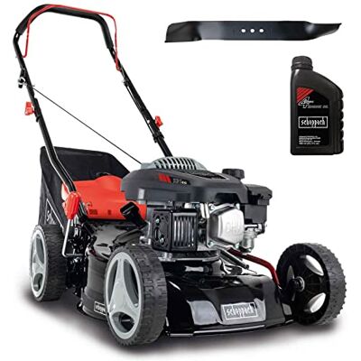 Scheppach Benzin Rasenmäher MP132-42 Schnittbreite 42cm 3,3 PS Stahlgehäuse Reinigungsfunktion 45 Liter Fangkorb Höhenverstellung in 7 Stufen (25-75mm) inkl. Motoröl & Ersatzmesser Scheppach Benzin Rasenmäher MP132-42 Schnittbreite 42cm 3,3 PS Stahlgehäuse Reinigungsfunktion 45 Liter Fangkorb Höhenverstellung in 7 Stufen (25-75mm) inkl. Motoröl & Ersatzmesser