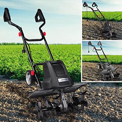 BRAST Motorhacke Gartenfräse Elektro 1050-1800 Watt 36-45cm Arbeitsbreite 4 Modelle Schutzblech Antiblockierkupplung & Sicherheitsschalter für kleine bis große Grundstücke BRE-AF 1500 BRAST Motorhacke Gartenfräse Elektro 1050-1800 Watt 36-45cm Arbeitsbreite 4 Modelle Schutzblech Antiblockierkupplung & Sicherheitsschalter für kleine bis große Grundstücke BRE-AF 1500