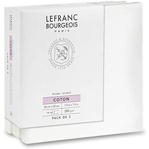 Lefranc Bourgeois 301350 Keilrahmen aus Fichtenholz 3er Set 20x20cm Leinwand aus 100% Baumwolle 280g/m², stabiler Keilrahmen aus Fichtenholz, weiß vorgrundierte Leinwand für Acrylfarben & Ölfarben Lefranc Bourgeois 301350 Keilrahmen aus Fichtenholz 3er Set 20x20cm Leinwand aus 100% Baumwolle 280g/m², stabiler Keilrahmen aus Fichtenholz, weiß vorgrundierte Leinwand für Acrylfarben & Ölfarben