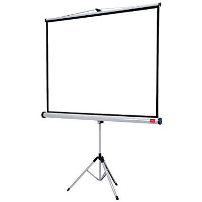 Nobo Beamer-Leinwand mit Dreibeinstativ, Projektorleinwand mit brillant weißer Oberfläche, mit Standfuß, tragbar und freistehend, 2000 x 1513 mm, 1902397 Nobo Beamer-Leinwand mit Dreibeinstativ, Projektorleinwand mit brillant weißer Oberfläche, mit Standfuß, tragbar und freistehend, 2000 x 1513 mm, 1902397