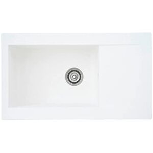 respekta Denver Mineralitespüle in Weiß / 1 Becken Einbauspüle in 86 x 50 cm / Spülbecken geeignet für Unterschränke ab 60 cm Breite respekta Denver Mineralitespüle in Weiß / 1 Becken Einbauspüle in 86 x 50 cm / Spülbecken geeignet für Unterschränke ab 60 cm Breite