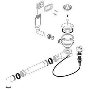 Blanco Original Ab- und Überlaufgarnitur mit Fernbedienung - 3,5" Blanco Original Ab- und Überlaufgarnitur mit Fernbedienung - 3,5"