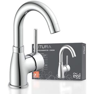 EISL Waschtischarmatur FUTURA, energiesparende Waschbeckenarmatur, 360° schwenkbarer Wasserhahn Bad, Einhebelmischer NI075FUTCR, Chrom EISL Waschtischarmatur FUTURA, energiesparende Waschbeckenarmatur, 360° schwenkbarer Wasserhahn Bad, Einhebelmischer NI075FUTCR, Chrom