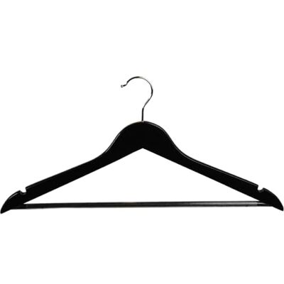 Kesper Formkleiderbügel 12er Set, Eukalyptusholz schwarz lackiert, mit rutschfestem Hosensteg & Rockkerben, 44,5 cm 47156 Kesper Formkleiderbügel 12er Set, Eukalyptusholz schwarz lackiert, mit rutschfestem Hosensteg & Rockkerben, 44,5 cm 47156