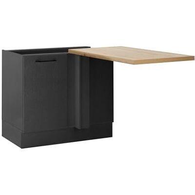 BALCULINA - Turin - schwarz matt woodprint - Eckunterschrank BALCULINA - Turin - schwarz matt woodprint - Eckunterschrank