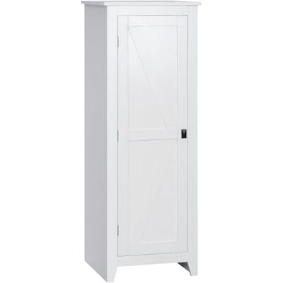 HOMCOM 48" Küchen-Vorratsschrank freistehend Scheunentor Weiß Küchen-Aufbewahrungsschrank im Bauernhausstil, verstellbare Einlegeböden HOMCOM 48" Küchen-Vorratsschrank freistehend Scheunentor Weiß Küchen-Aufbewahrungsschrank im Bauernhausstil, verstellbare Einlegeböden