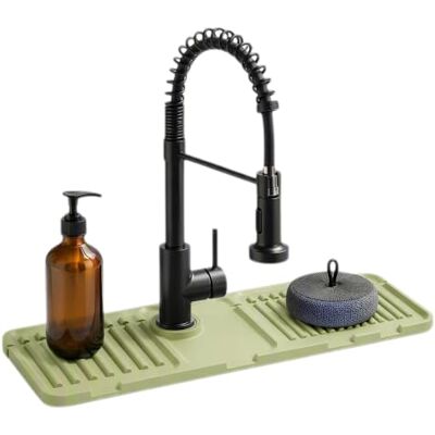 Generic Wasserhahn-Spritzschutz für Waschbecken, Abflussmatte, TPR, rutschfest, Erhöhtes Anti-Spritz-Design, 14,57 x 4,72 Zoll, weiche TPR-Abtropfmatte für Küchenarbeitsplatten Generic Wasserhahn-Spritzschutz für Waschbecken, Abflussmatte, TPR, rutschfest, Erhöhtes Anti-Spritz-Design, 14,57 x 4,72 Zoll, weiche TPR-Abtropfmatte für Küchenarbeitsplatten