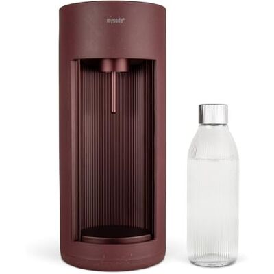 Mysoda : Glassy Wassersprudler Beetroot aus Holzkomposit und Aluminium mit 1L Glasflasche (ohne C02-Zylinder) Mysoda : Glassy Wassersprudler Beetroot aus Holzkomposit und Aluminium mit 1L Glasflasche (ohne C02-Zylinder)