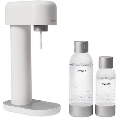 Mysoda : Ruby Set Wassersprudler Weiß aus Aluminum mit 1L und 0.5L Quick-Lock BPA-freien Plastikflaschen (ohne CO2-Zylinder) Mysoda : Ruby Set Wassersprudler Weiß aus Aluminum mit 1L und 0.5L Quick-Lock BPA-freien Plastikflaschen (ohne CO2-Zylinder)