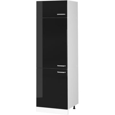 Vicco Eingebauter Kühlschrankschrank - Schwarz Hochglanz - 60cm Vicco Eingebauter Kühlschrankschrank - Schwarz Hochglanz - 60cm